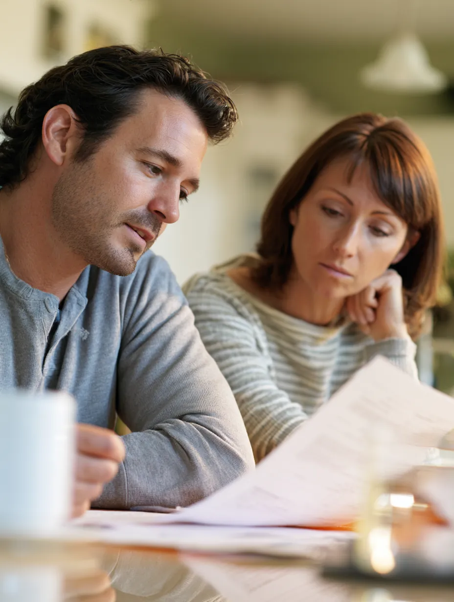 Couple reviewing an insurance Explanation of Benefits together