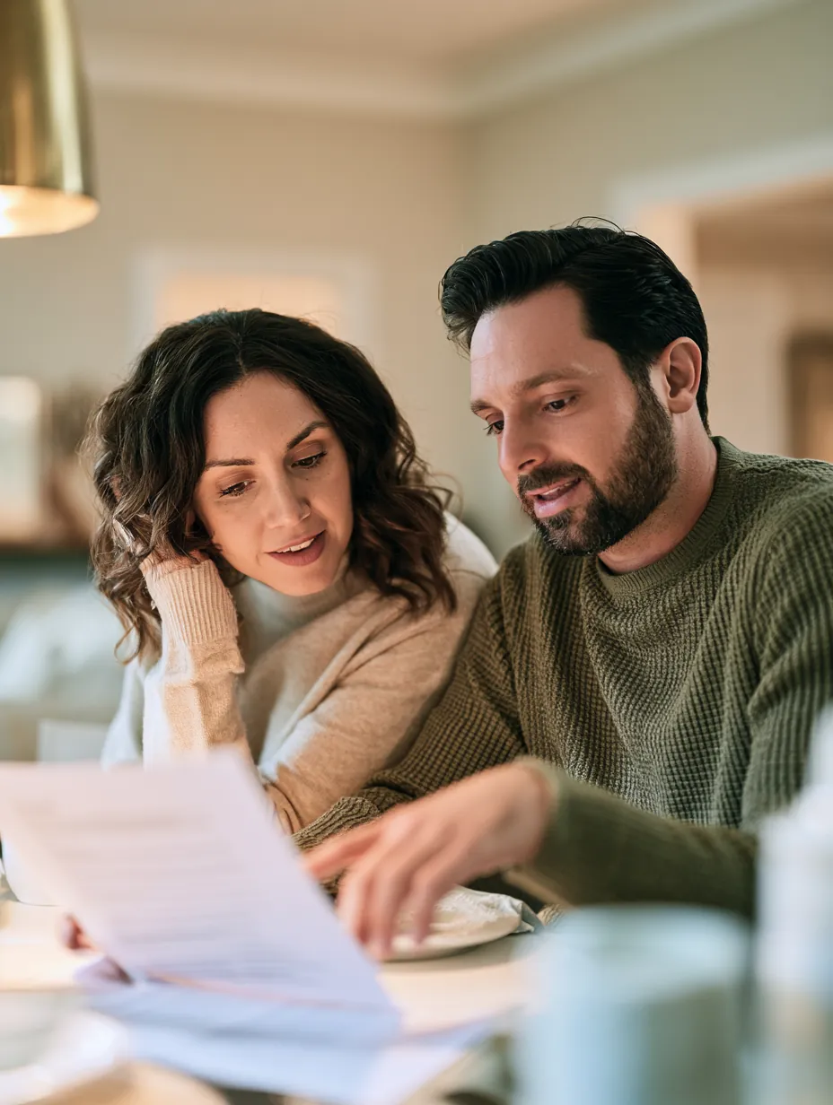 Couple planning their vacation with a travel guidebook and coffee